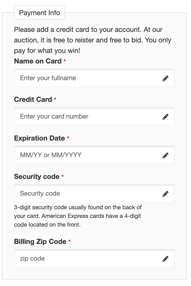 A screenshot of a credit card Description automatically generated